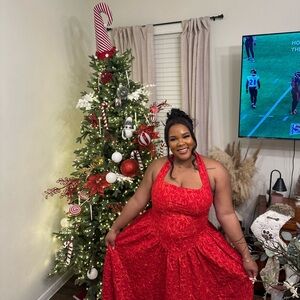 Elegant Red Holiday Dress